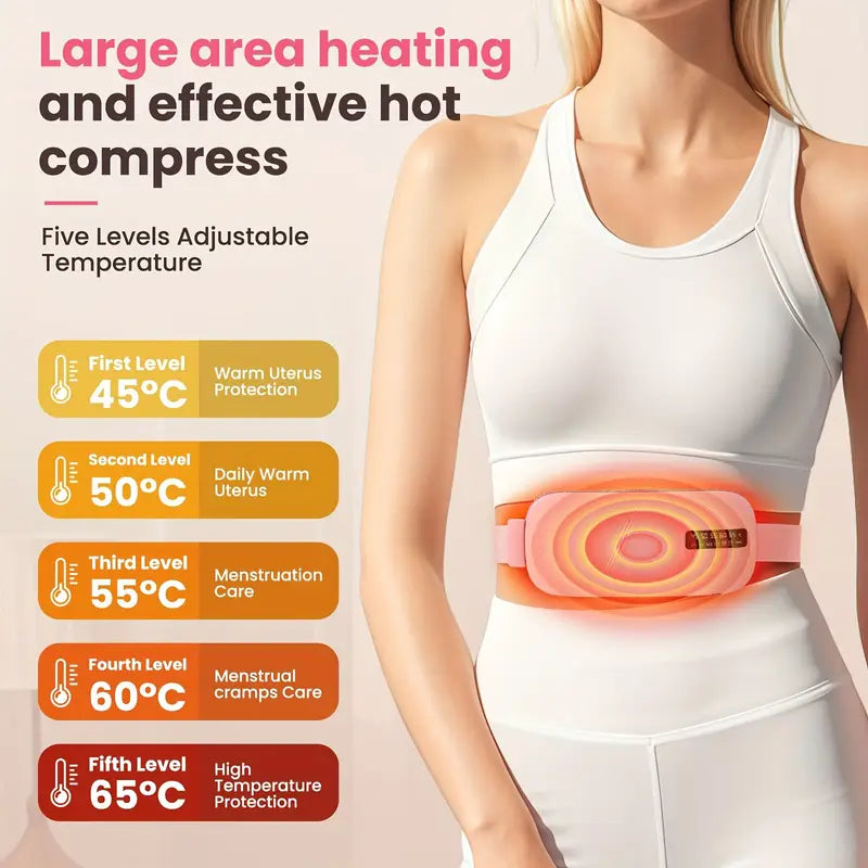 Smart Cramp Relief Belt – Heat & Massage Therapy for Period Pain